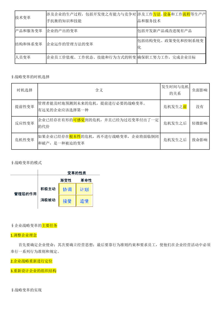 2019年注册会计师考试公司战略与风险个人学习笔记重点资料汇编_第4页