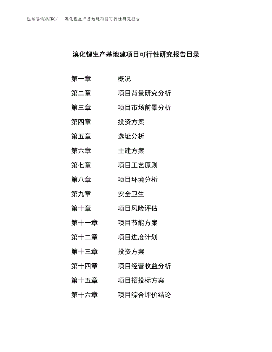 （模板）溴化锂生产基地建项目可行性研究报告_第3页