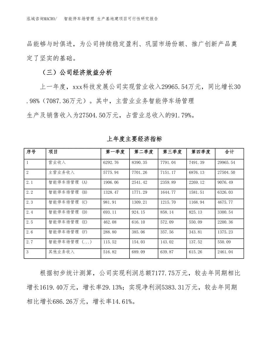 （模板）智能停车场管理 生产基地建项目可行性研究报告_第5页