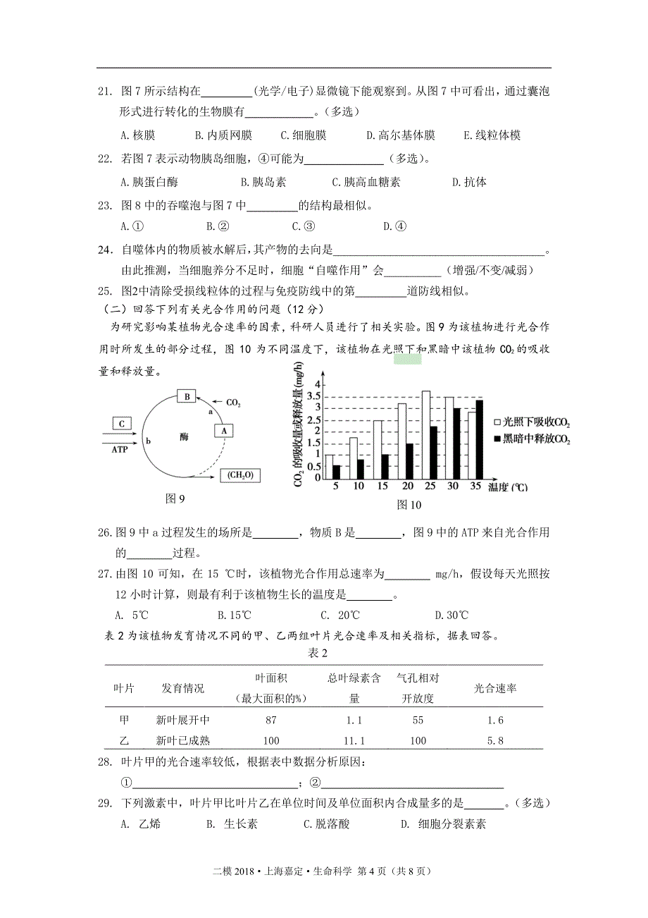 2018年上海嘉定区生命科学二模试卷及答案.pdf_第4页