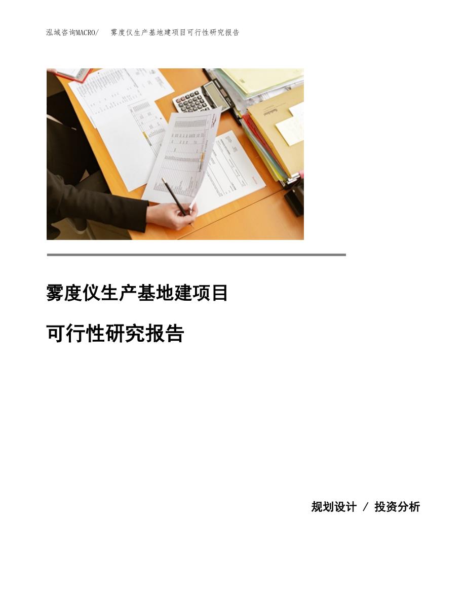 （模板）雾度仪生产基地建项目可行性研究报告 (1)_第1页