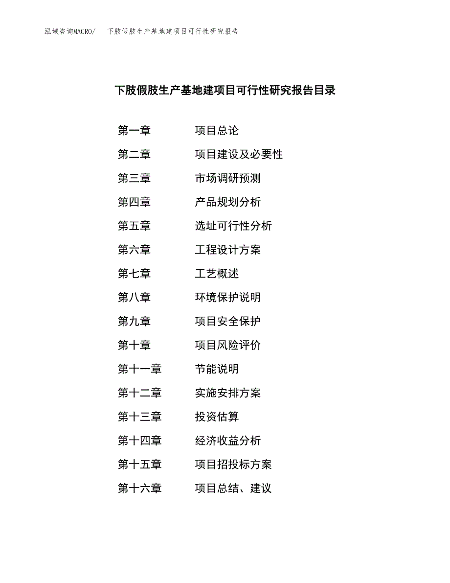 （模板）下肢假肢生产基地建项目可行性研究报告_第3页