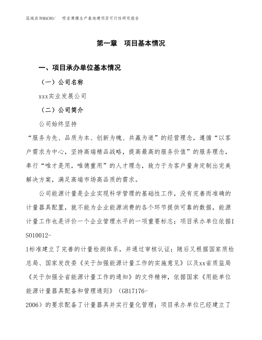 （模板）吸音薄膜生产基地建项目可行性研究报告_第4页