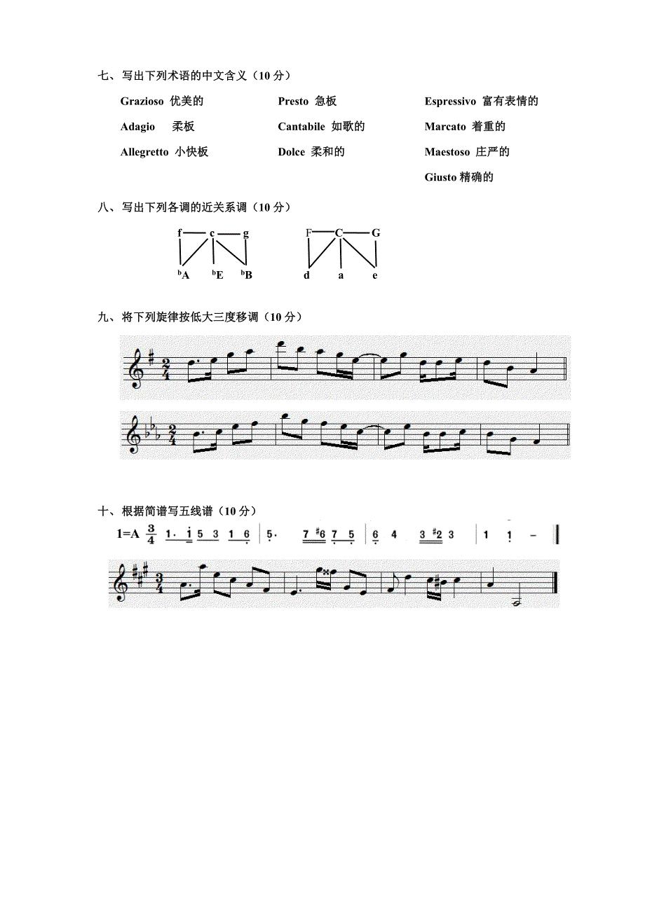 上海音乐学院2018年乐理考试A级(高级)试题【答案】.pdf_第2页