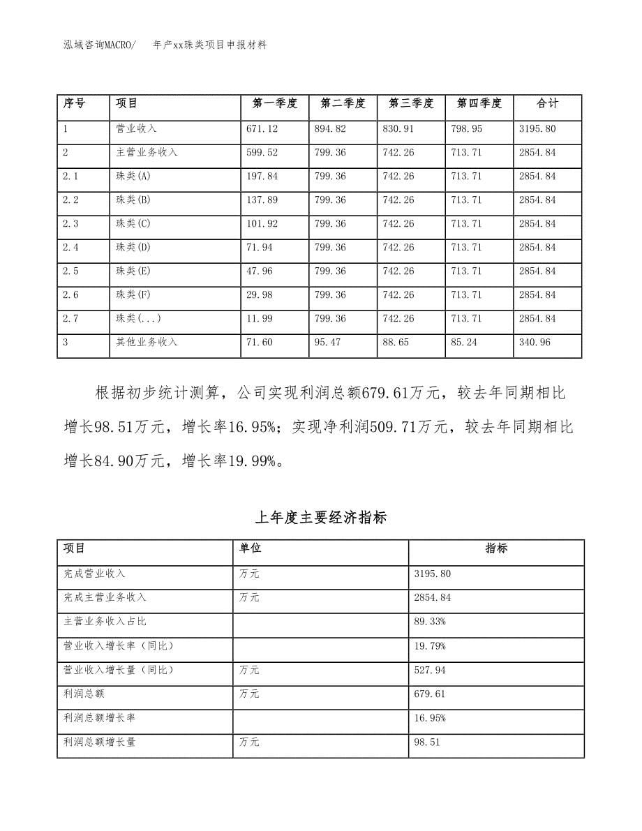 年产xx珠类项目申报材料_第5页