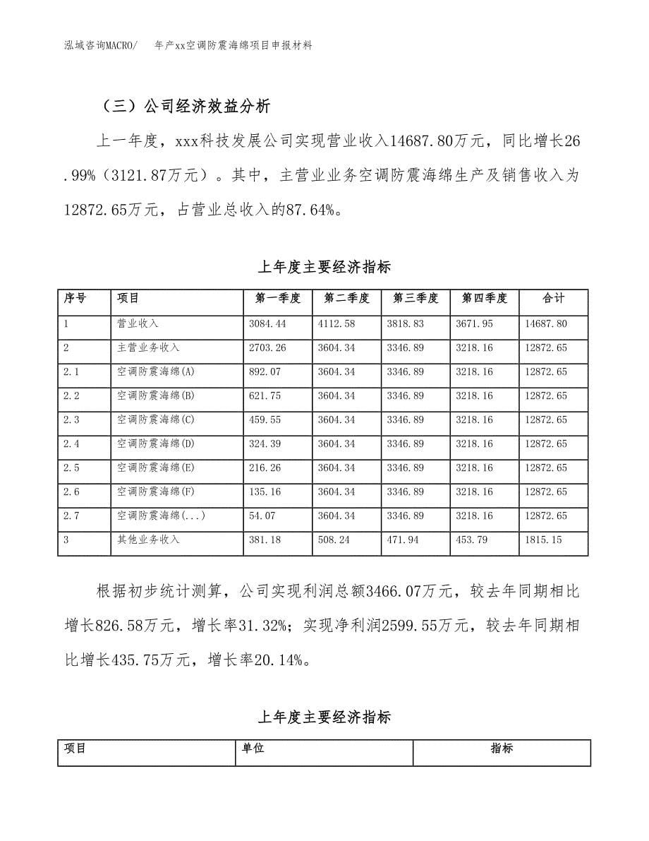 年产xx空调防震海绵项目申报材料_第5页