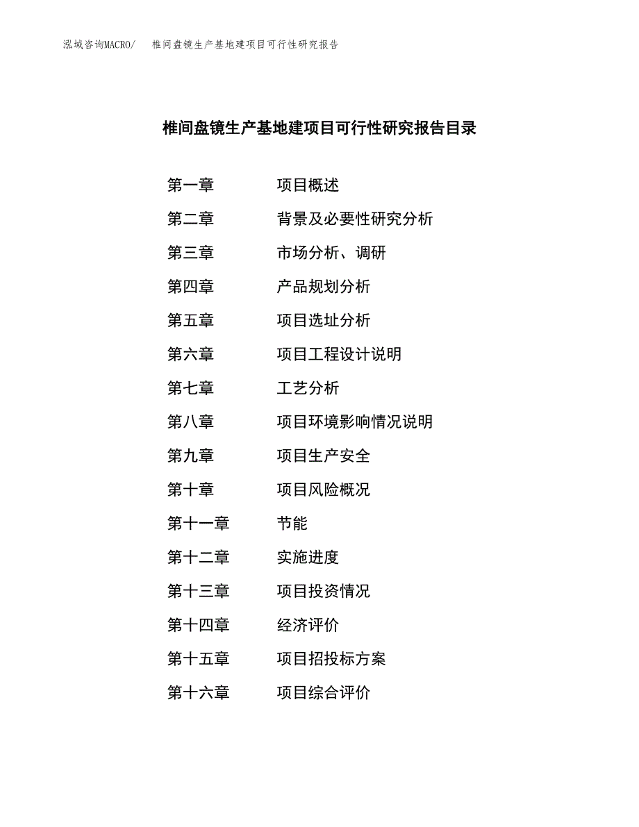 （模板）椎间盘镜生产基地建项目可行性研究报告_第3页