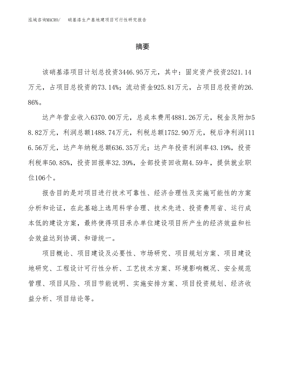 （模板）硝基漆生产基地建项目可行性研究报告_第2页