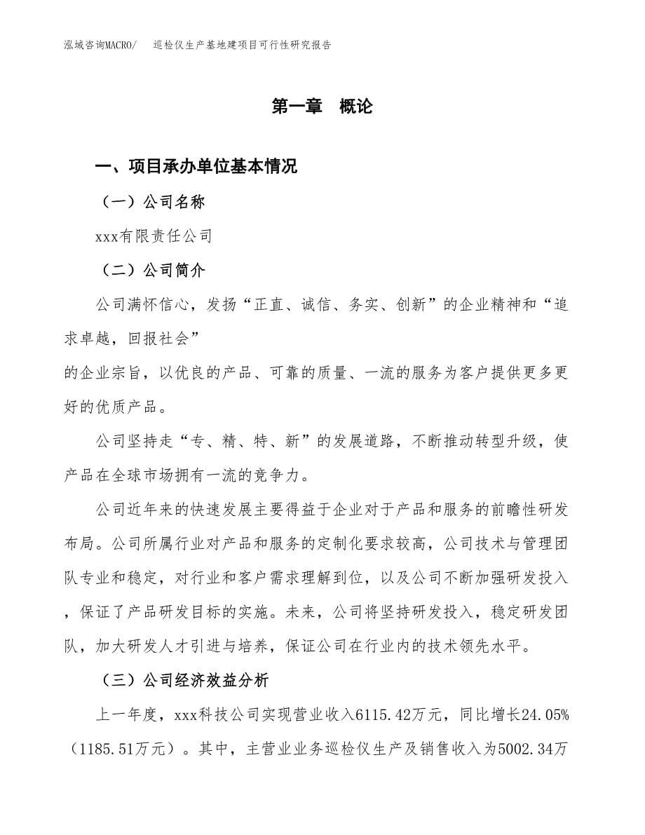 （模板）巡检仪生产基地建项目可行性研究报告 (1)_第5页