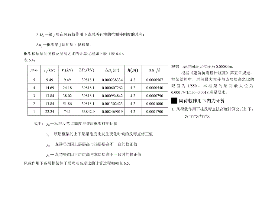 一榀框架水平风载_第4页