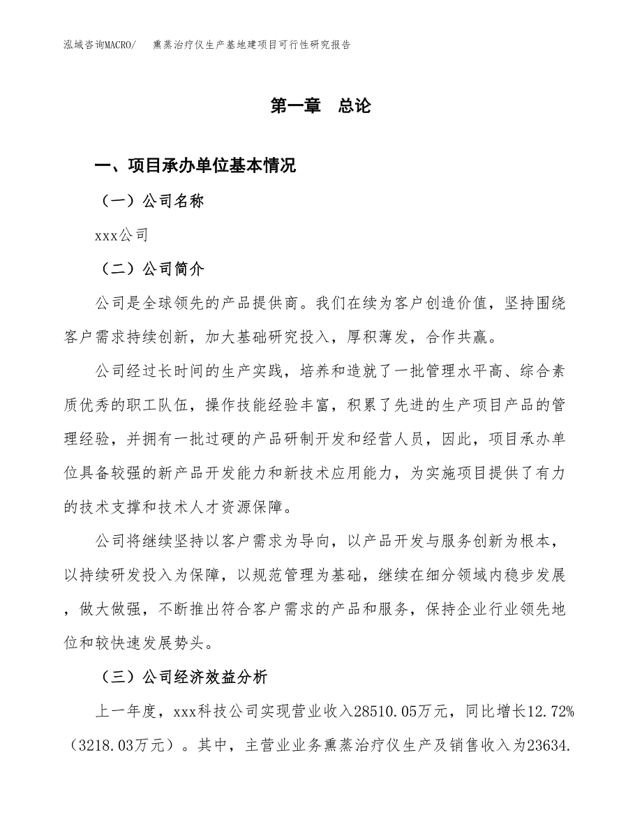 （模板）熏蒸治疗仪生产基地建项目可行性研究报告_第4页