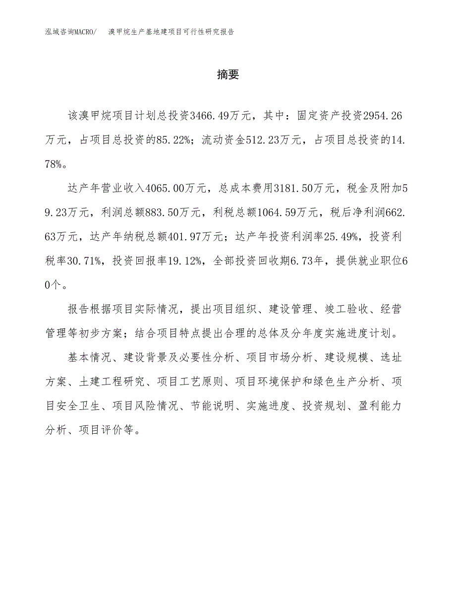 （模板）溴甲烷生产基地建项目可行性研究报告_第2页