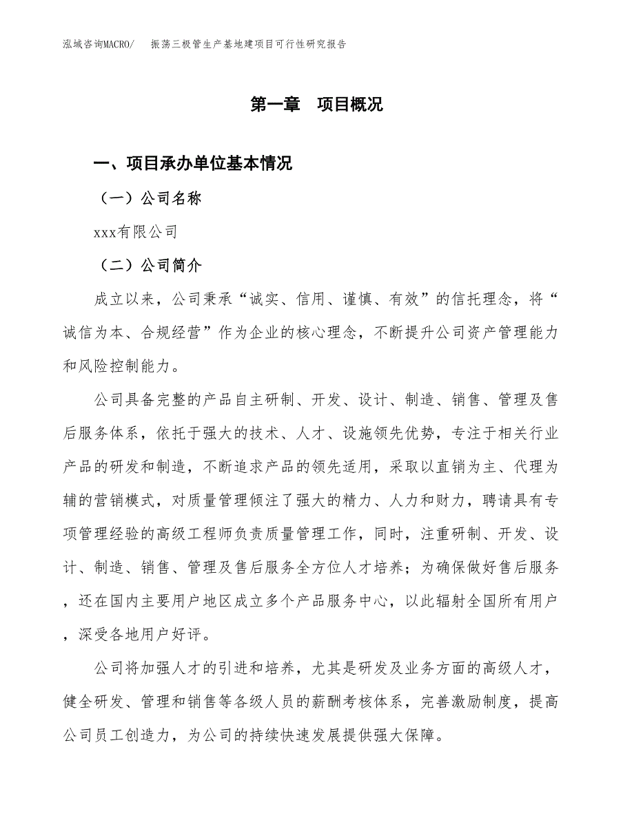 （模板）振荡三极管生产基地建项目可行性研究报告_第4页