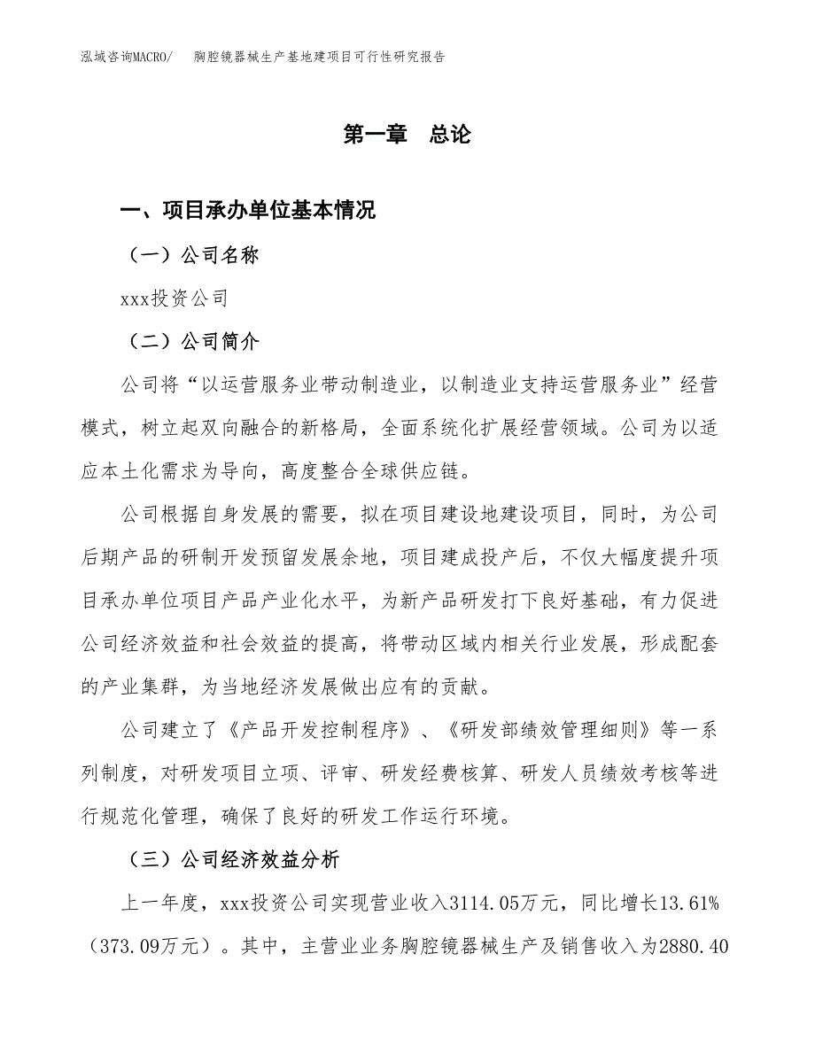 （模板）胸腔镜器械生产基地建项目可行性研究报告_第4页