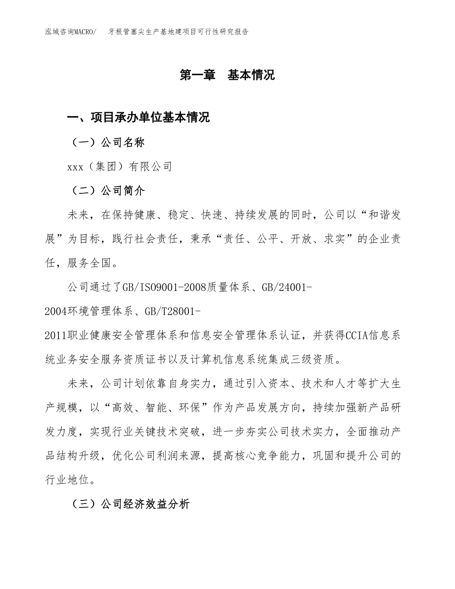 （模板）牙根管塞尖生产基地建项目可行性研究报告_第4页