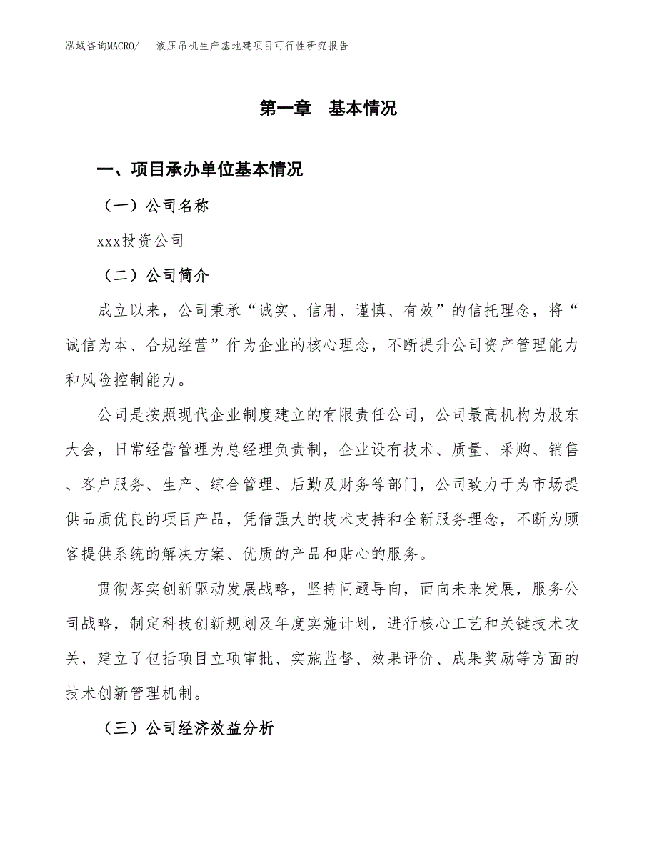 （模板）液压吊机生产基地建项目可行性研究报告_第4页