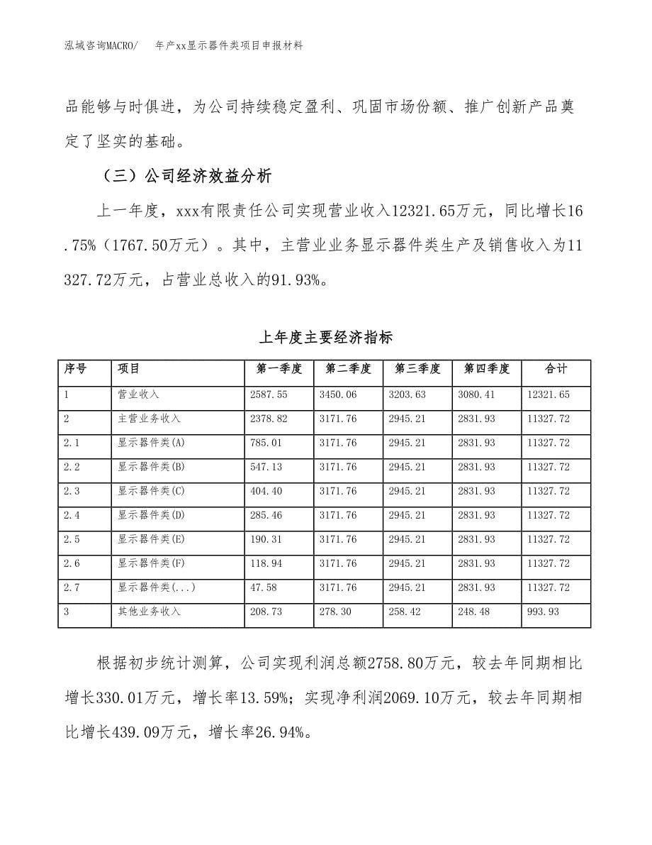 年产xx显示器件类项目申报材料_第5页