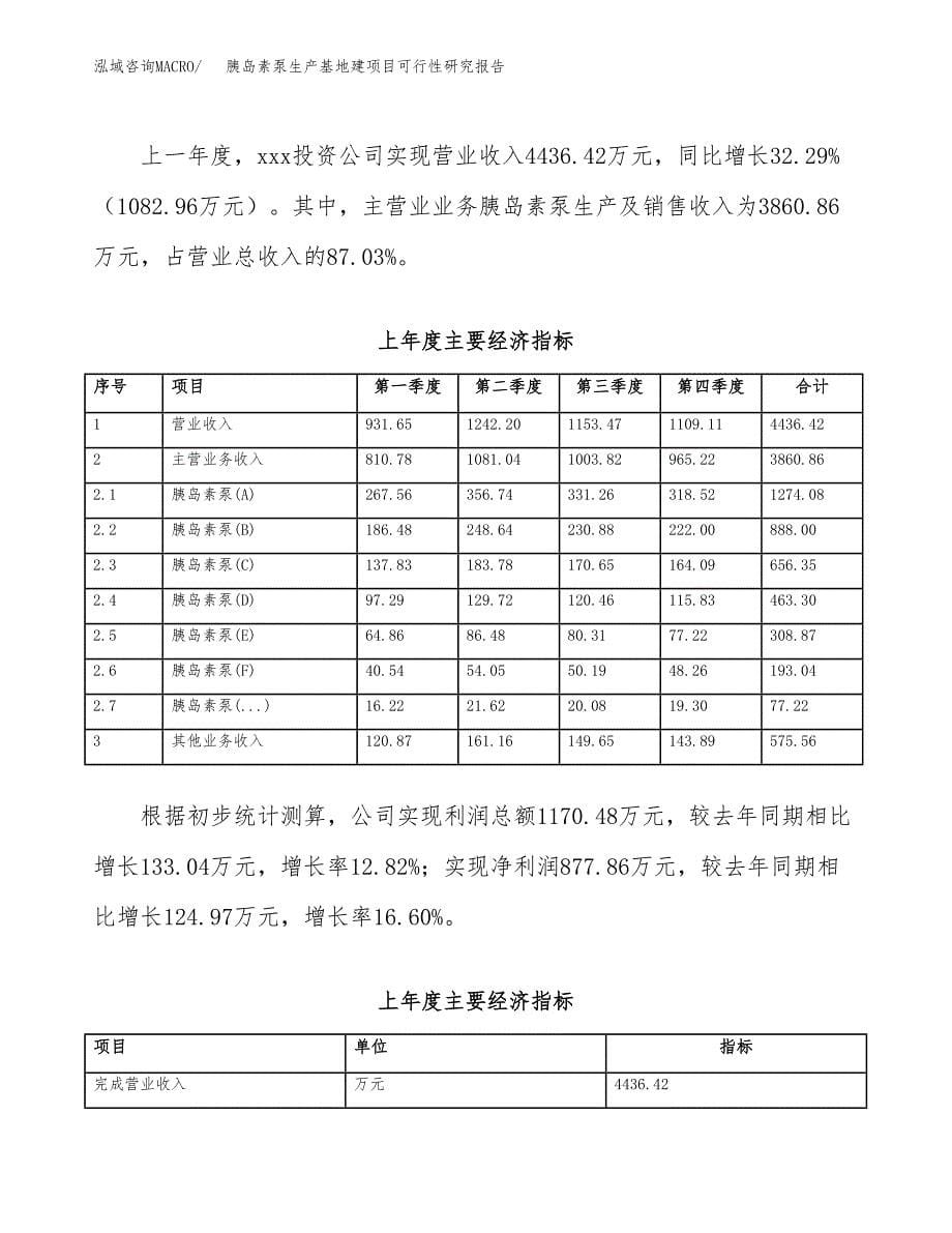 （模板）胰岛素泵生产基地建项目可行性研究报告_第5页