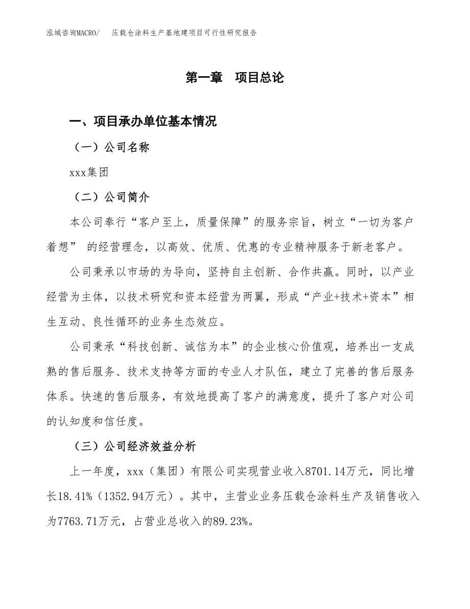 （模板）压载仓涂料生产基地建项目可行性研究报告_第5页