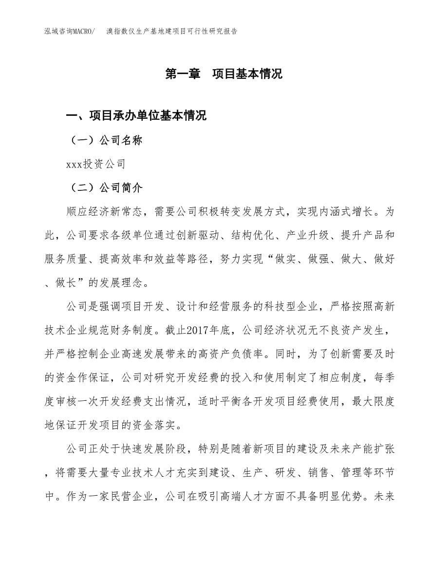 （模板）溴指数仪生产基地建项目可行性研究报告_第5页