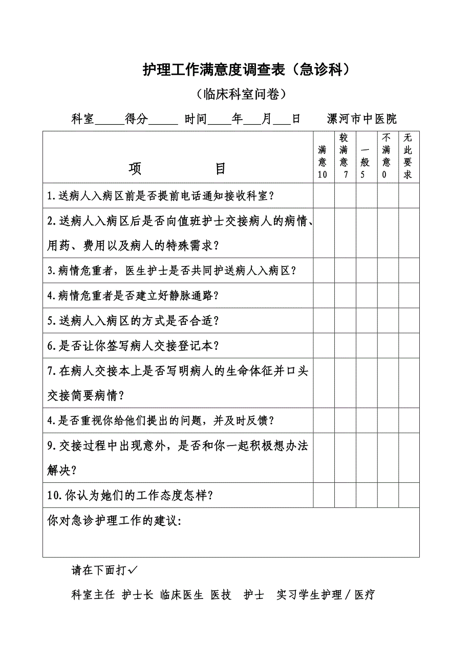 急诊满意度调查表_第2页