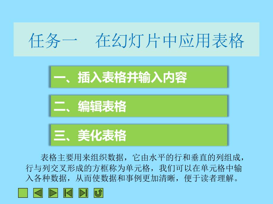 PPT项目四  使用表格和图表展示数据_第3页