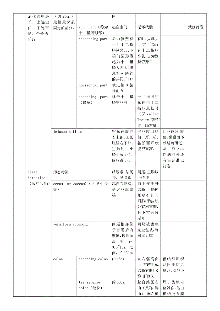 系统解剖学 消化系统总结_第4页