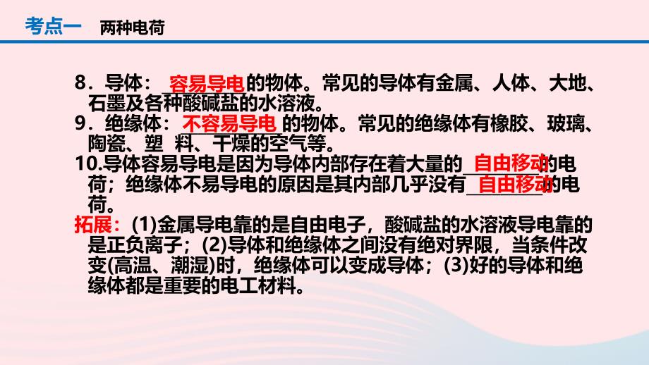 人教通用2019年中考物理一轮复习第15章电流和电路课件20190214223_第4页