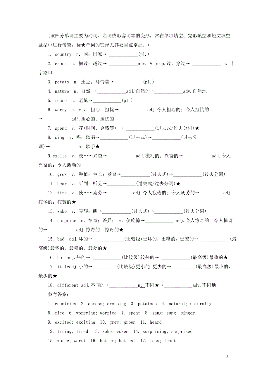 2019中考英语七下unit7_12词汇拓展复习+阅读人教新目标版201901022185_第3页