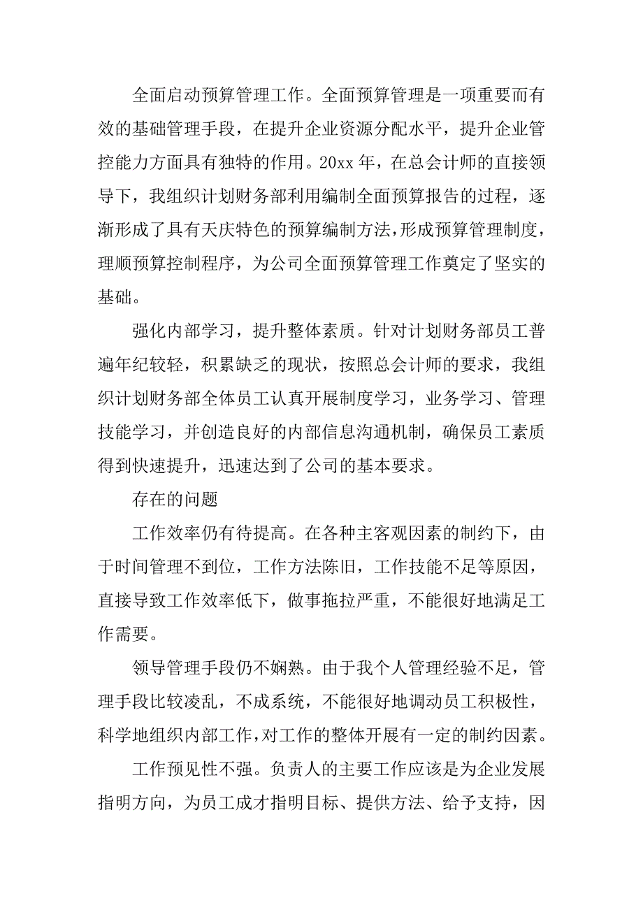 公司总会计师20xx年个人年度工作总结_第4页