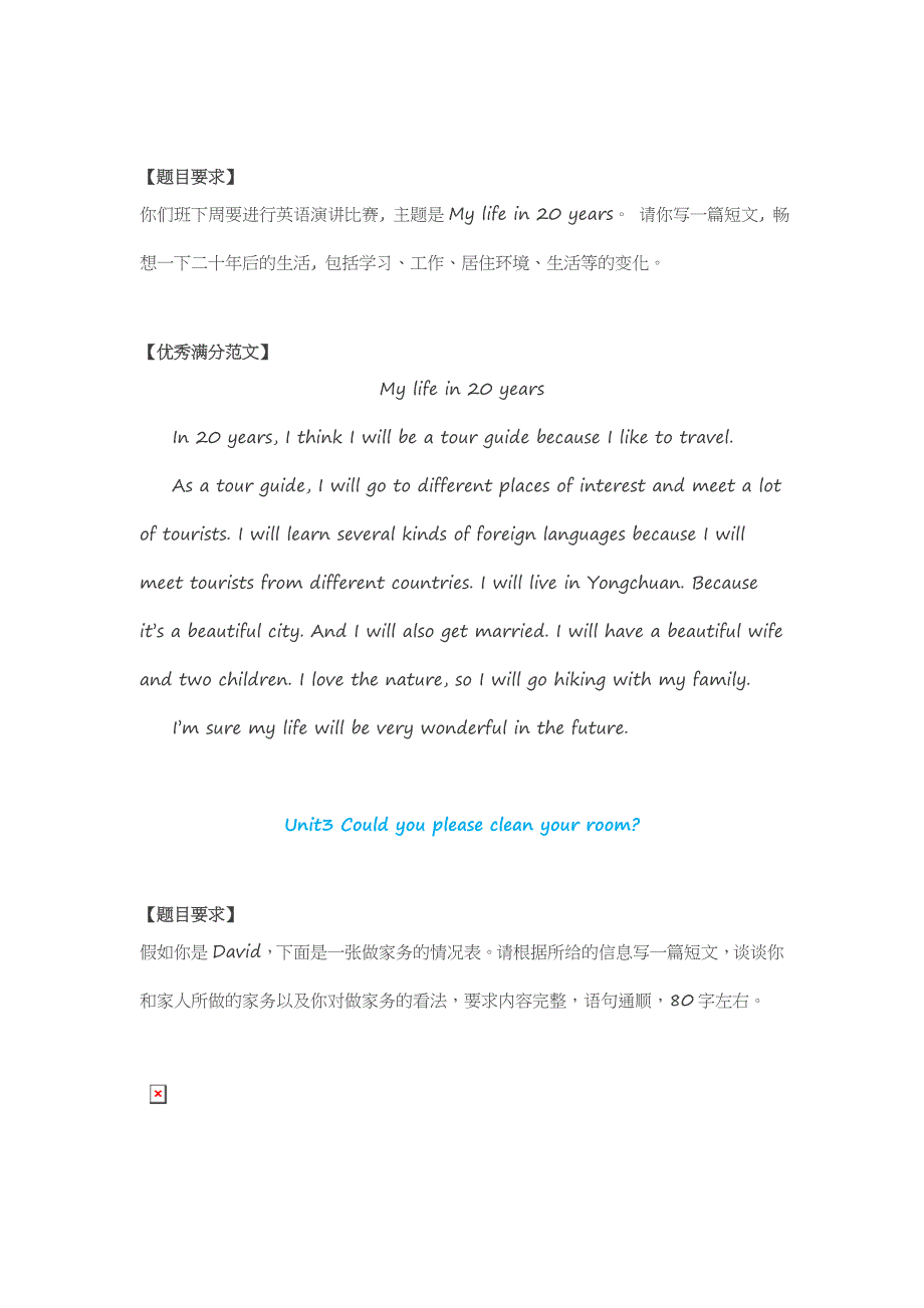 初二下学期要考的英语作文都在这里了_第2页