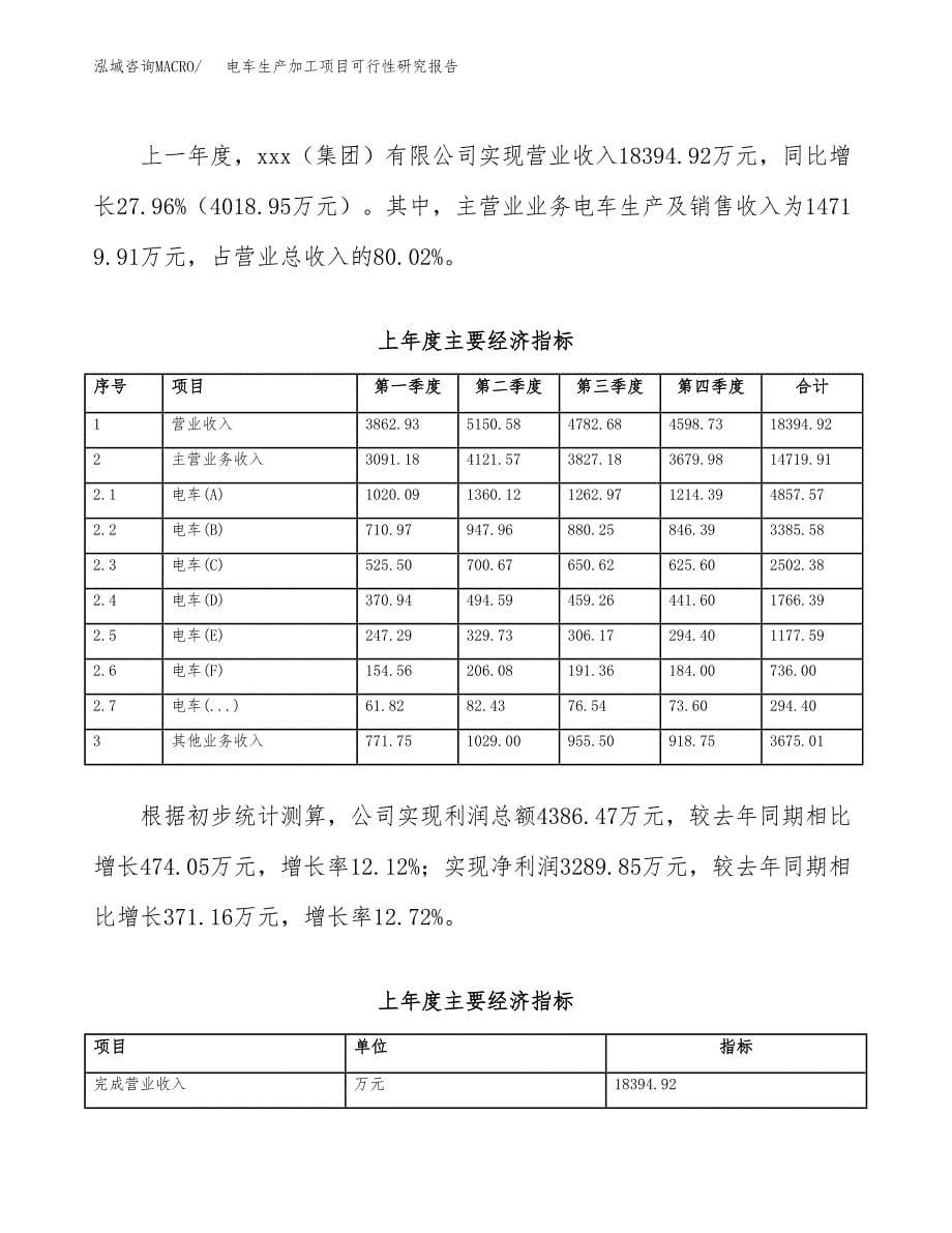 电车生产加工项目可行性研究报告_第5页