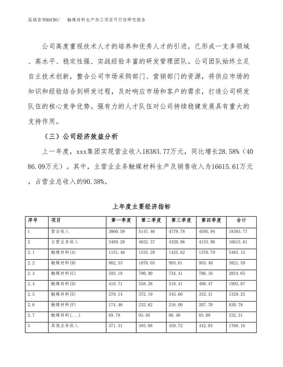 触媒材料生产加工项目可行性研究报告_第5页