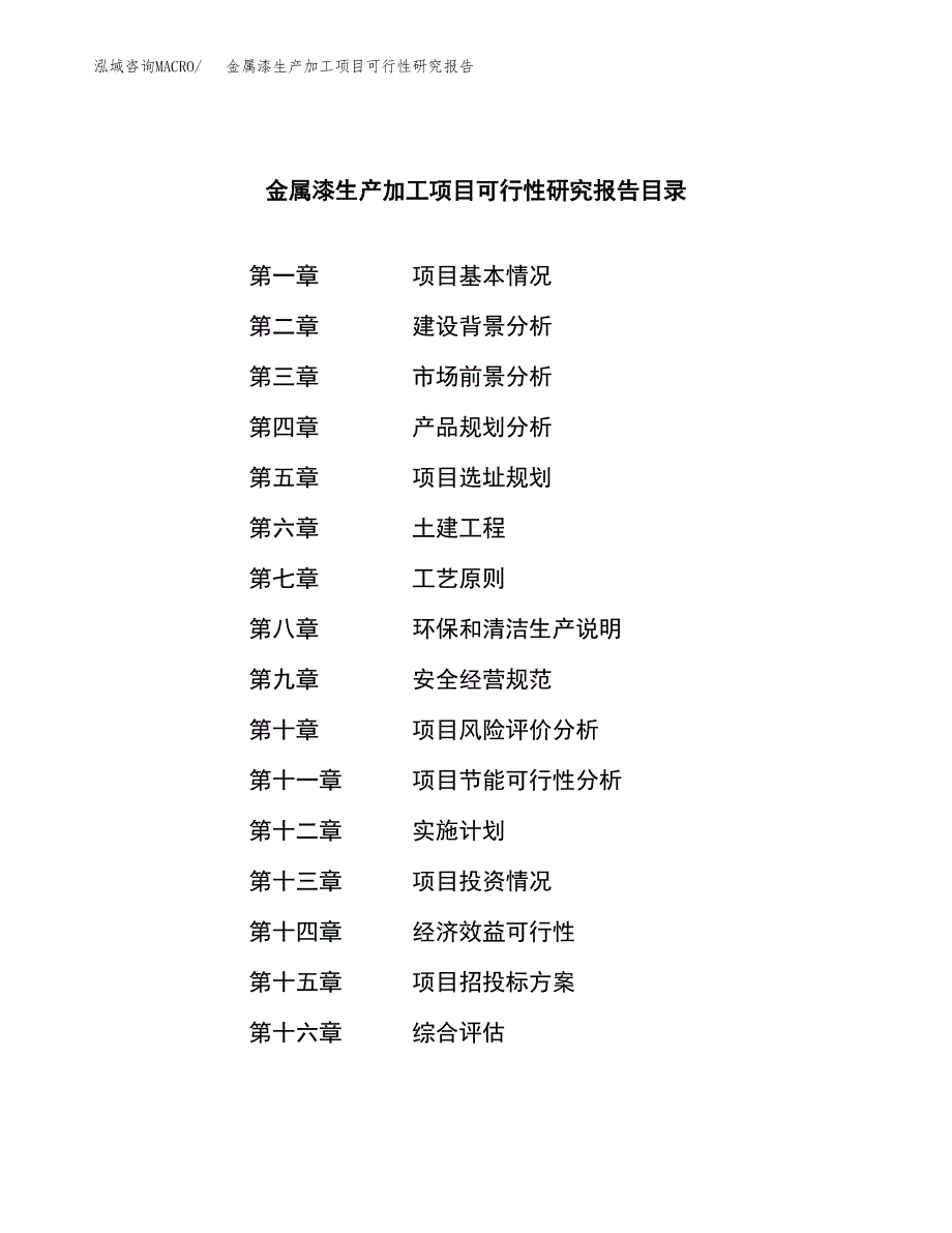 金属漆生产加工项目可行性研究报告_第3页