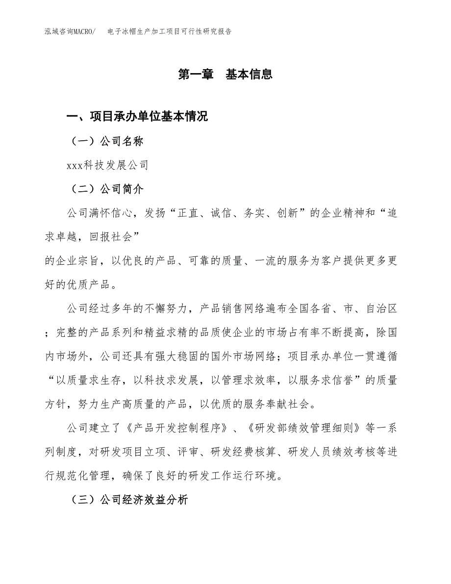 电子冰帽生产加工项目可行性研究报告_第4页