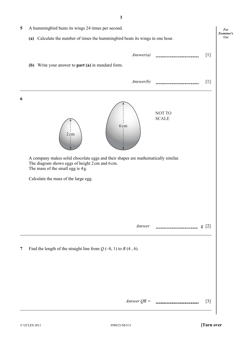 2011年alevel数学试卷真题_第3页