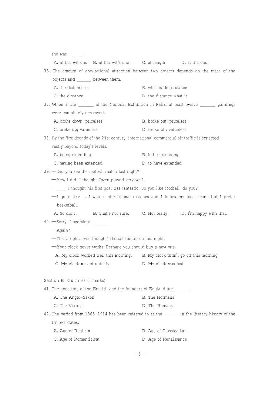 2015年全国大学生英语竞赛b类样题_第5页