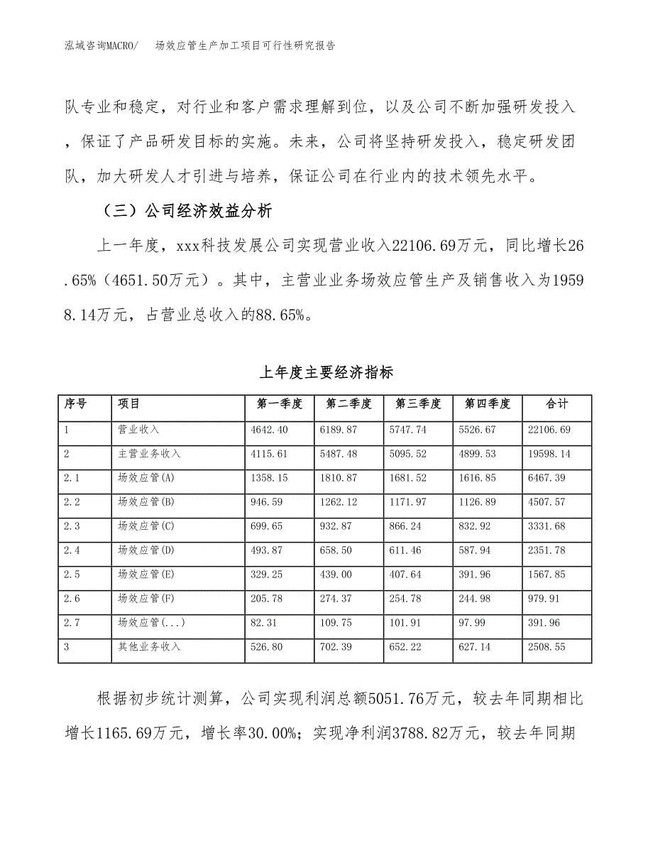 场效应管生产加工项目可行性研究报告_第5页