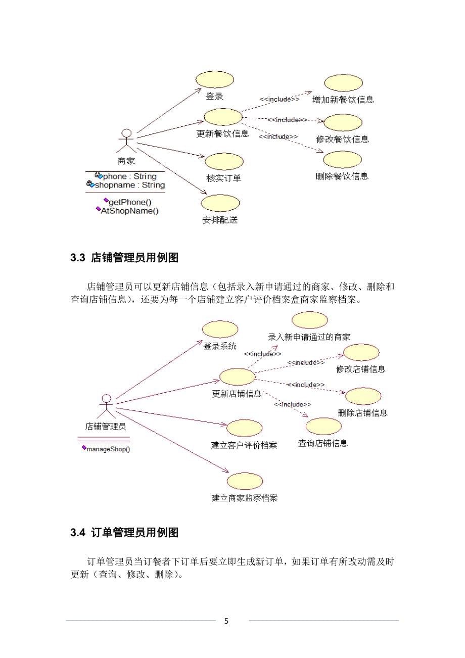 大学生网上订餐系统  uml建模_第5页