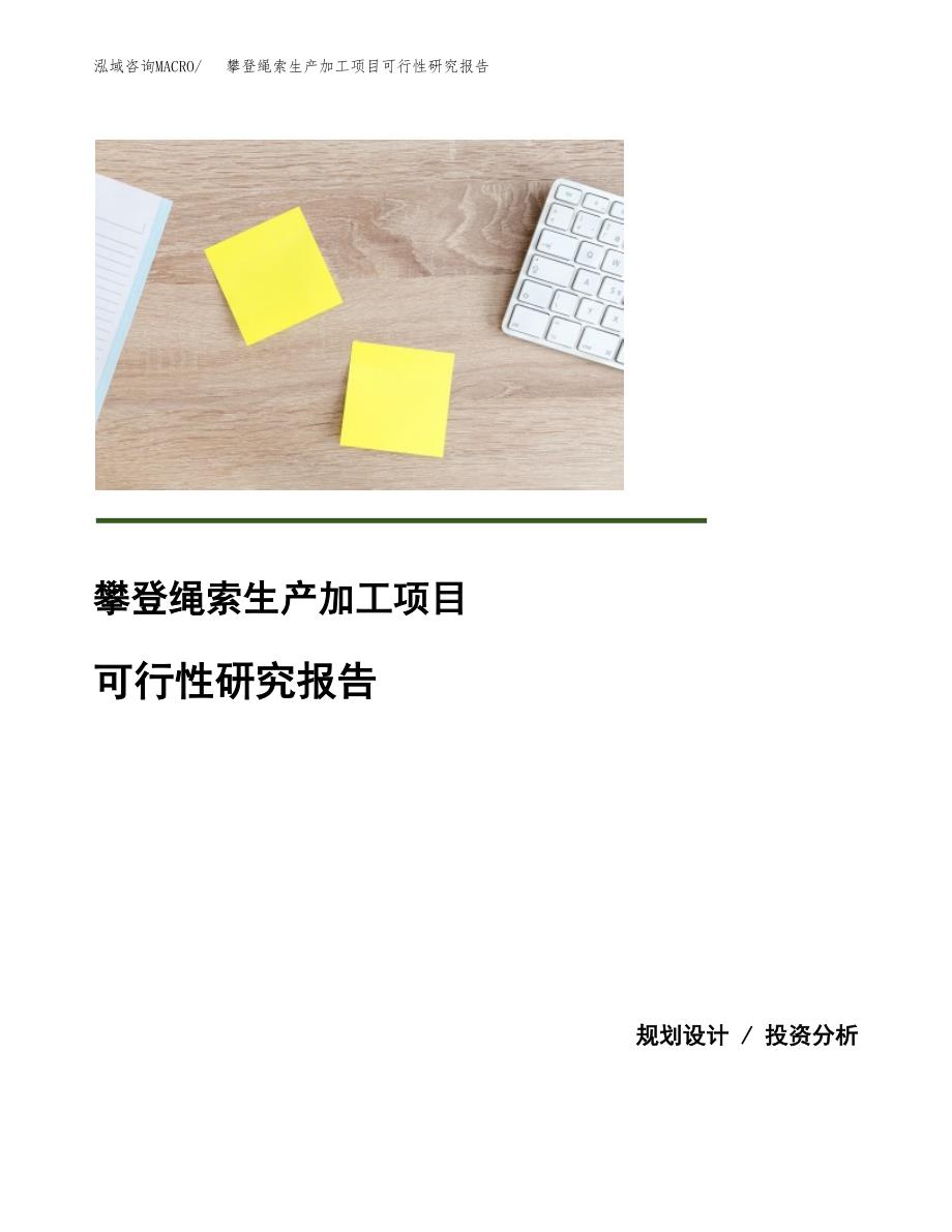 攀登绳索生产加工项目可行性研究报告_第1页