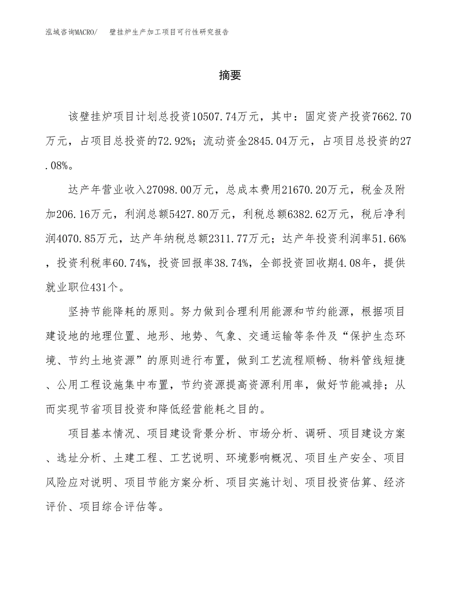 壁挂炉生产加工项目可行性研究报告_第2页