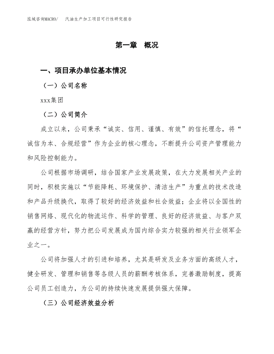 汽油生产加工项目可行性研究报告_第4页