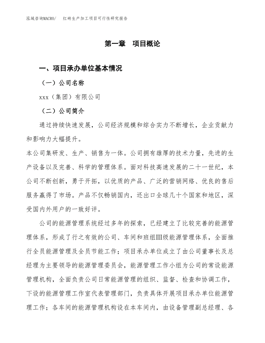 红砖生产加工项目可行性研究报告_第4页