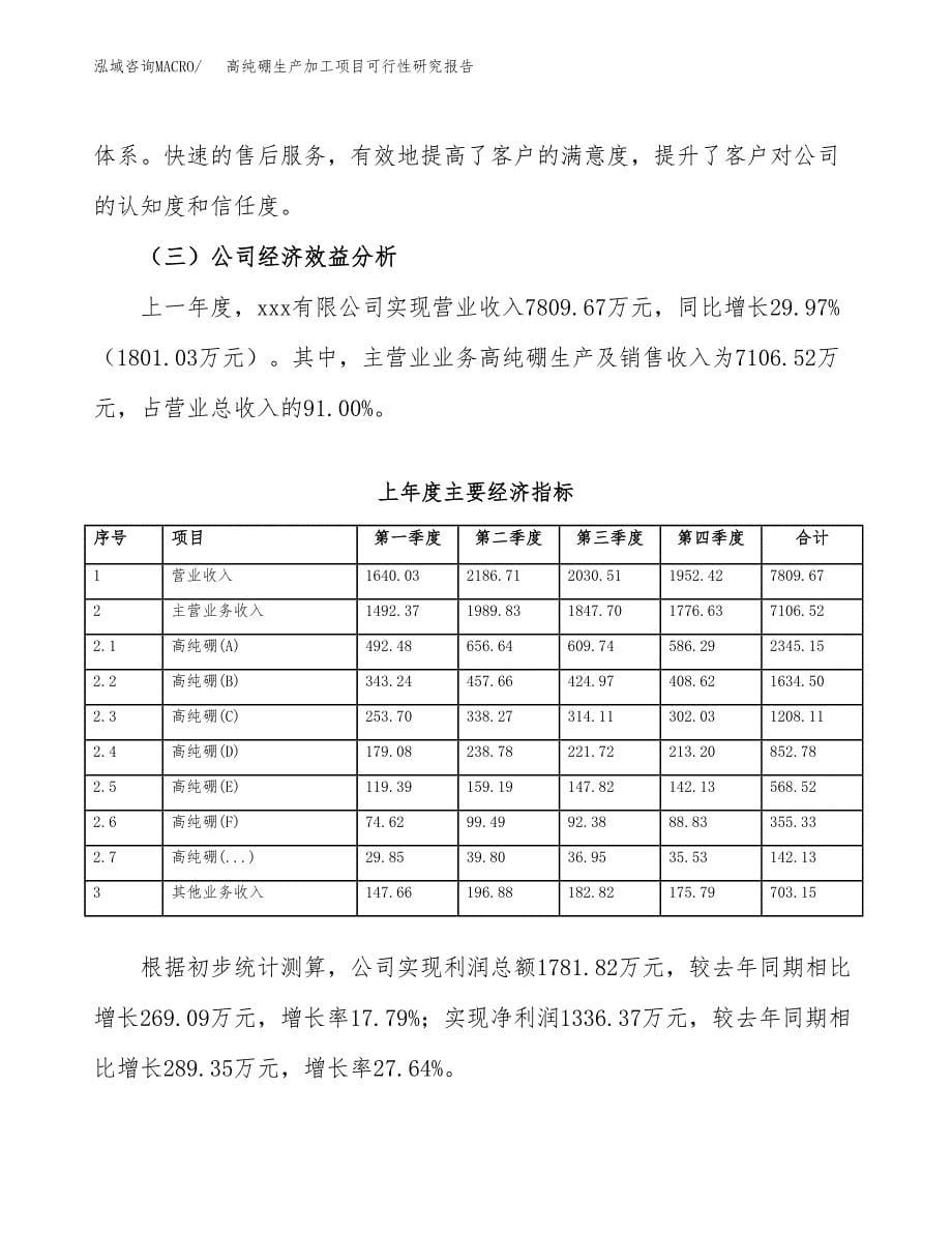 高纯硼生产加工项目可行性研究报告_第5页