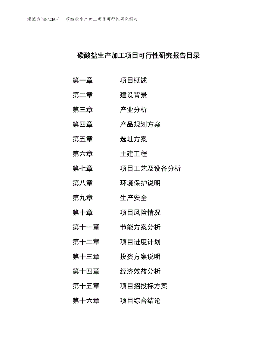 碳酸盐生产加工项目可行性研究报告_第3页