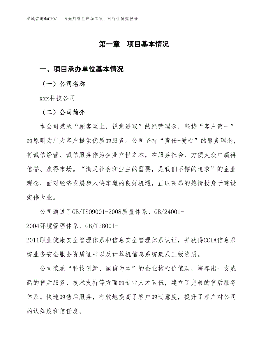 日光灯管生产加工项目可行性研究报告_第4页