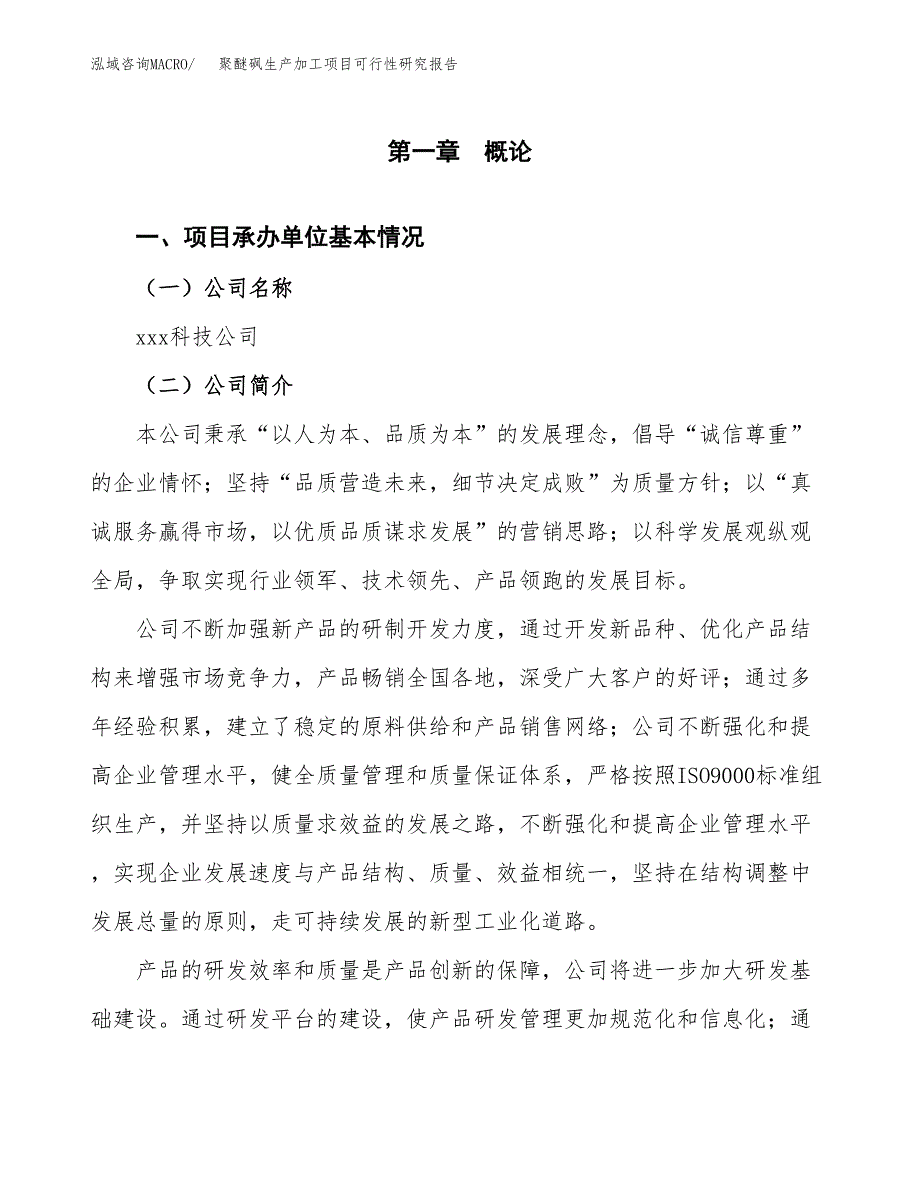 （模板）聚醚砜生产加工项目可行性研究报告_第4页