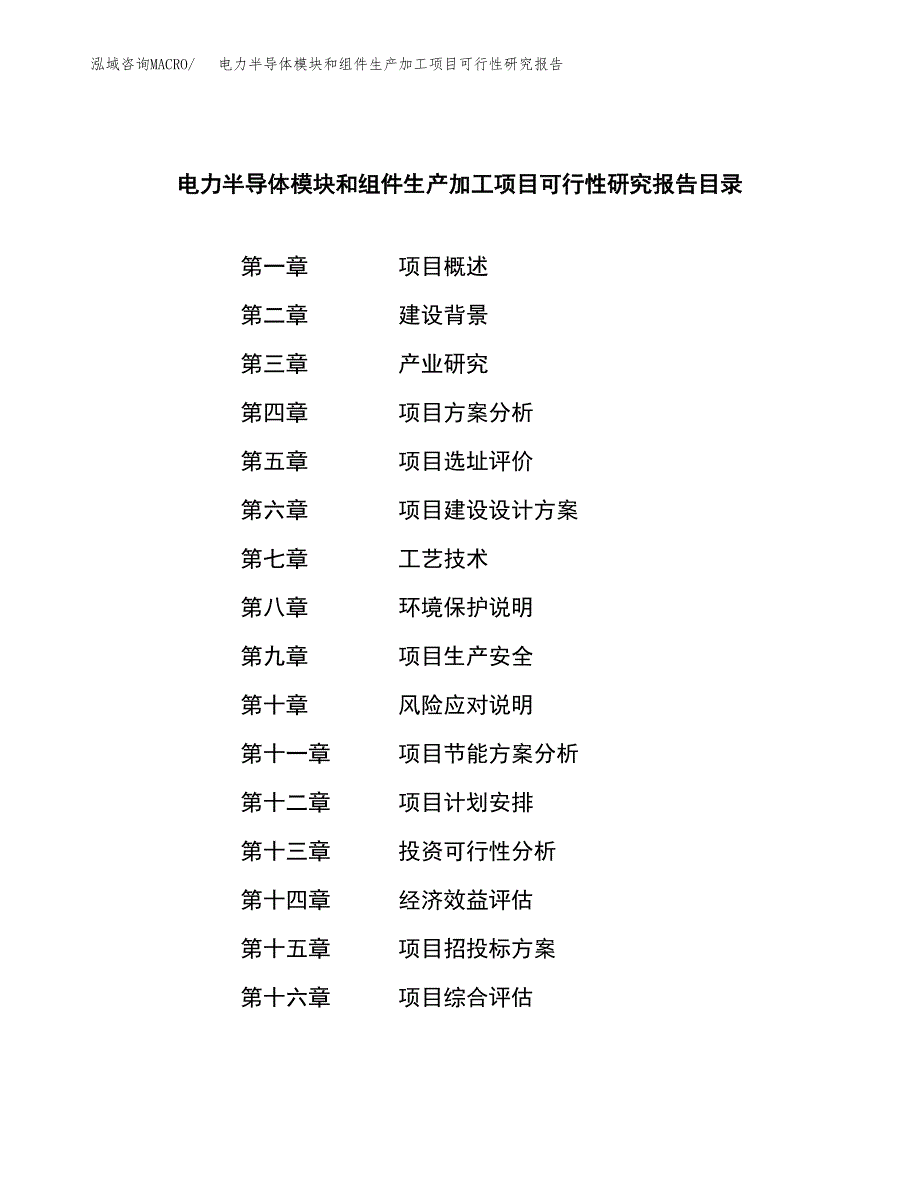 （模板）电力半导体模块和组件生产加工项目可行性研究报告_第3页