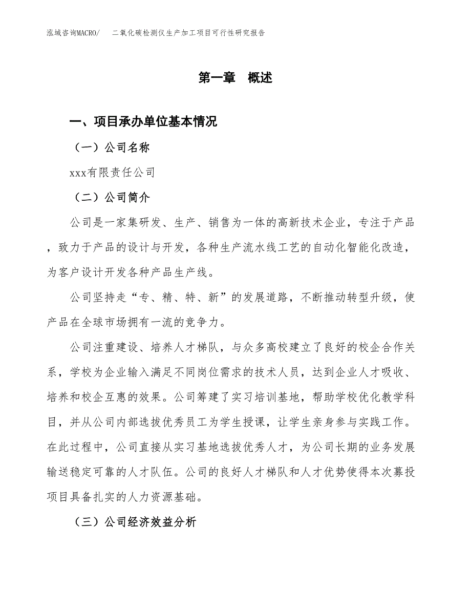 （模板）二氧化碳检测仪生产加工项目可行性研究报告_第4页