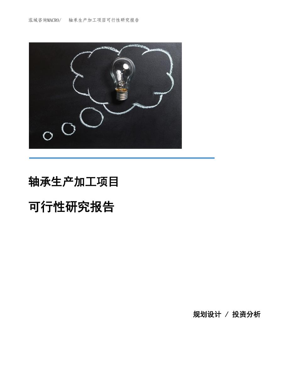 轴承生产加工项目可行性研究报告 (1)_第1页